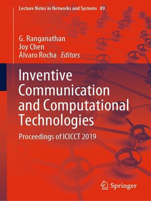cover image of Inventive Communication and Computational Technologies